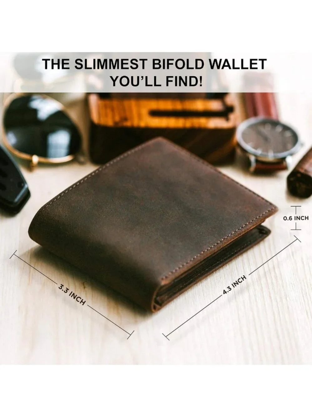 RFID Blocking Bifold Wallet for Men | Extra Capacity, Slim Design, 8 Card Slots